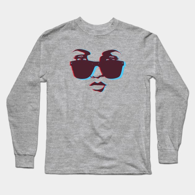 3D Glasses Long Sleeve T-Shirt by tamsinlucie